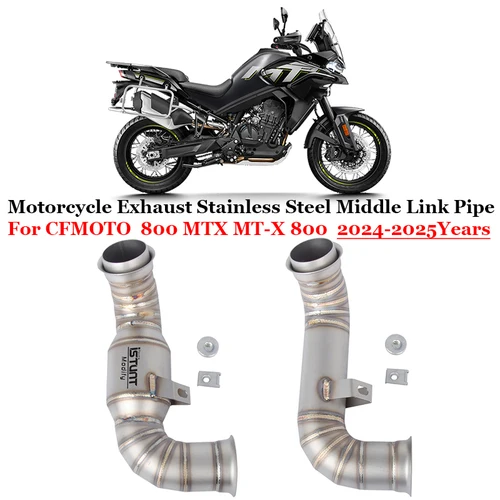 Slip On para CFMOTO 800 MTX MT-X800 MTX800 2024 2025 tubo de enlace medio de acero inoxidable sistema de Escape de motocicleta silenciador de Escape