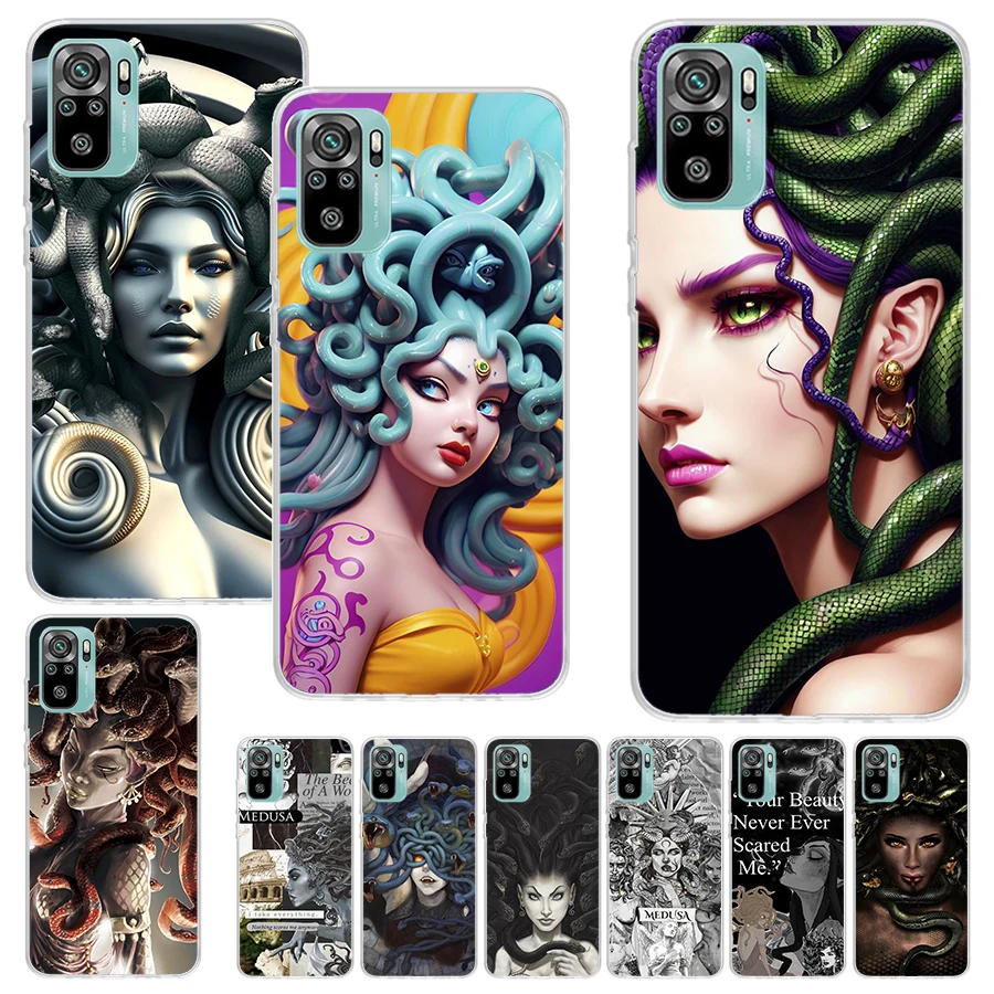 Medusa Greek Mythology Phone Case For Xiaomi Redmi Note 14 13 12S 12 10 10S 11 11S 11E Pro Plus 11T 14Pro Soft Silicone Shell No