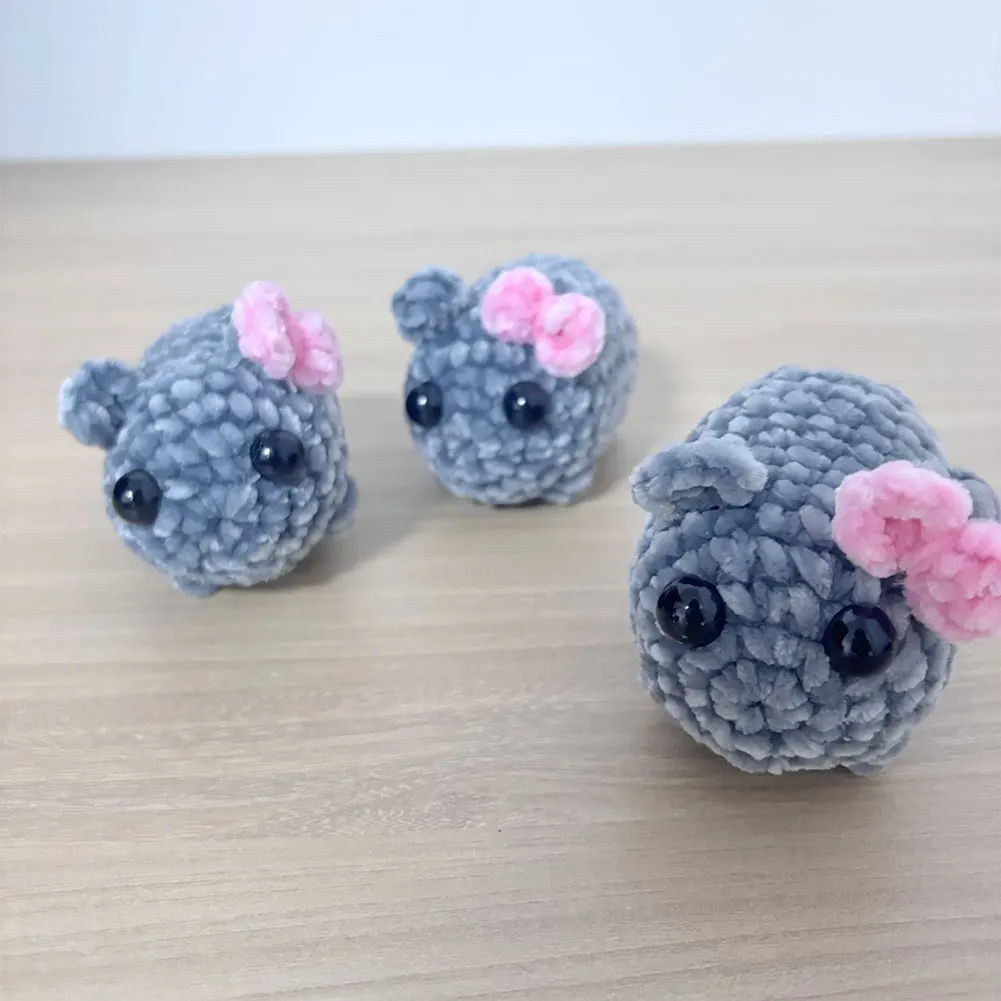 Sad Hamster Meme Sound Music Plush Toy Cute Sad Hamster Meme Keychain Kawaii Pendant Keychain Crocheted Dolls Gift for Women Men