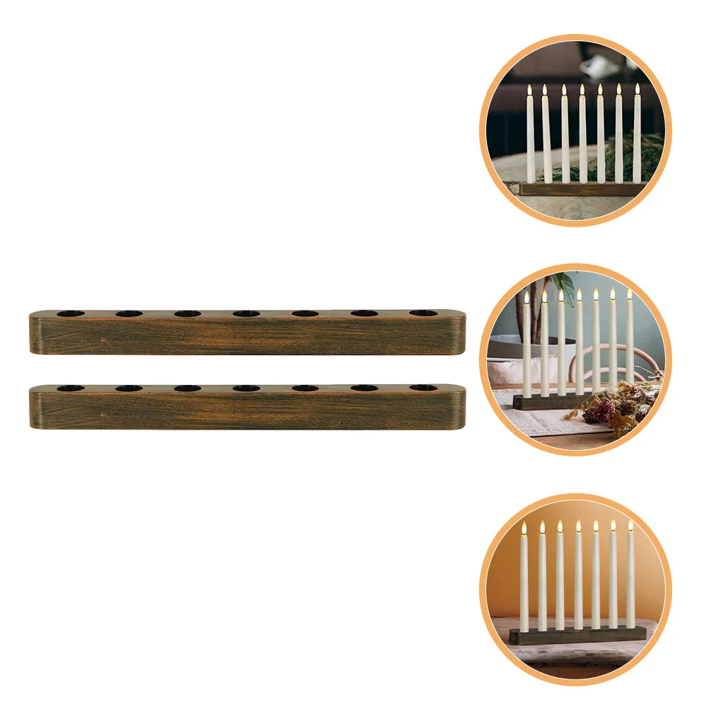 

2Pcs 7-Hole Holder Elegant Stand for Wedding Dinner Table Decoration Candlestick Holders Set Candlestick Holders