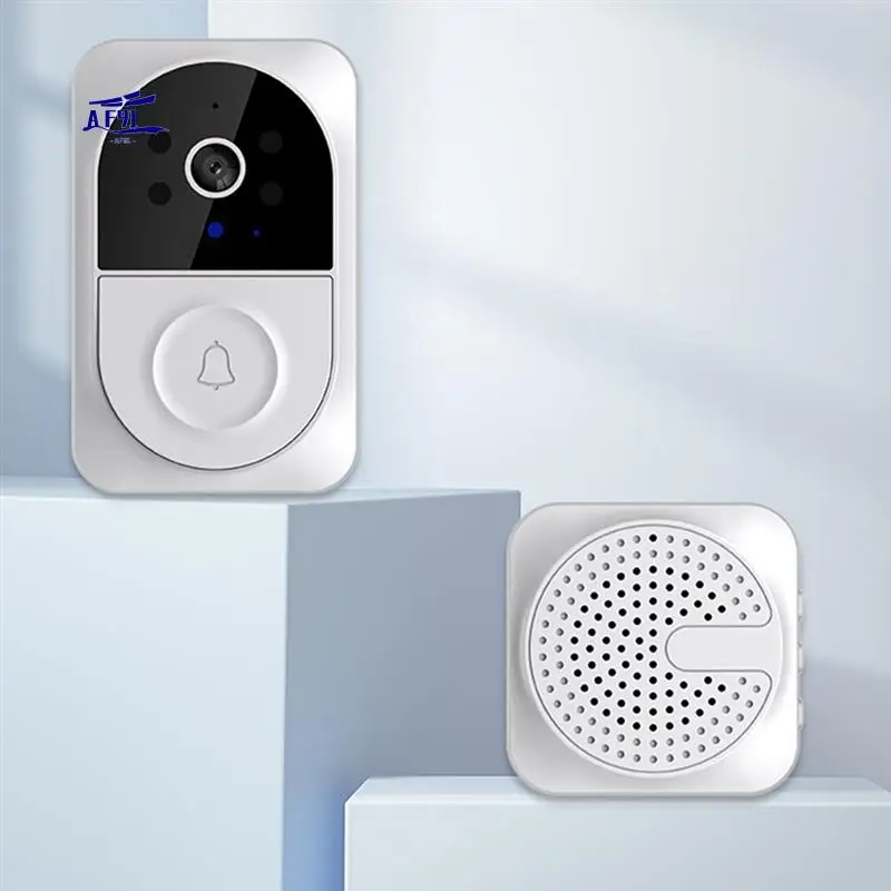 

AF91-Smart Wireless Remote Video Doorbell With Chime,Home Intercom HD Night Vision Wifi Security Doorbell, Smart Doorbell Cam