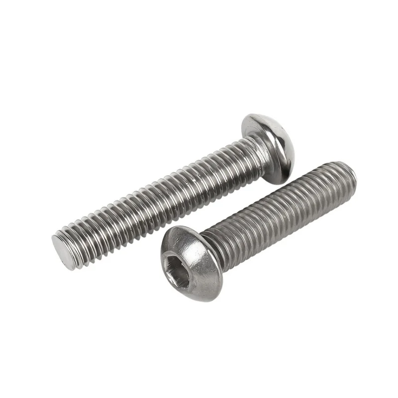 TA2 Pure Titanium Button Head Allen Bolts M2 M2.5 M3 M4 M5 M6 M8 ISO7380 Gr2 Ti Hex Socket Round Pan Head Machine Screws