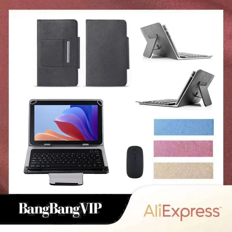 

For Alldocube iPlay 60S 10.1 Tablet Universal Bluetooth Wireless Mouse Keyboard Stand Cover Case