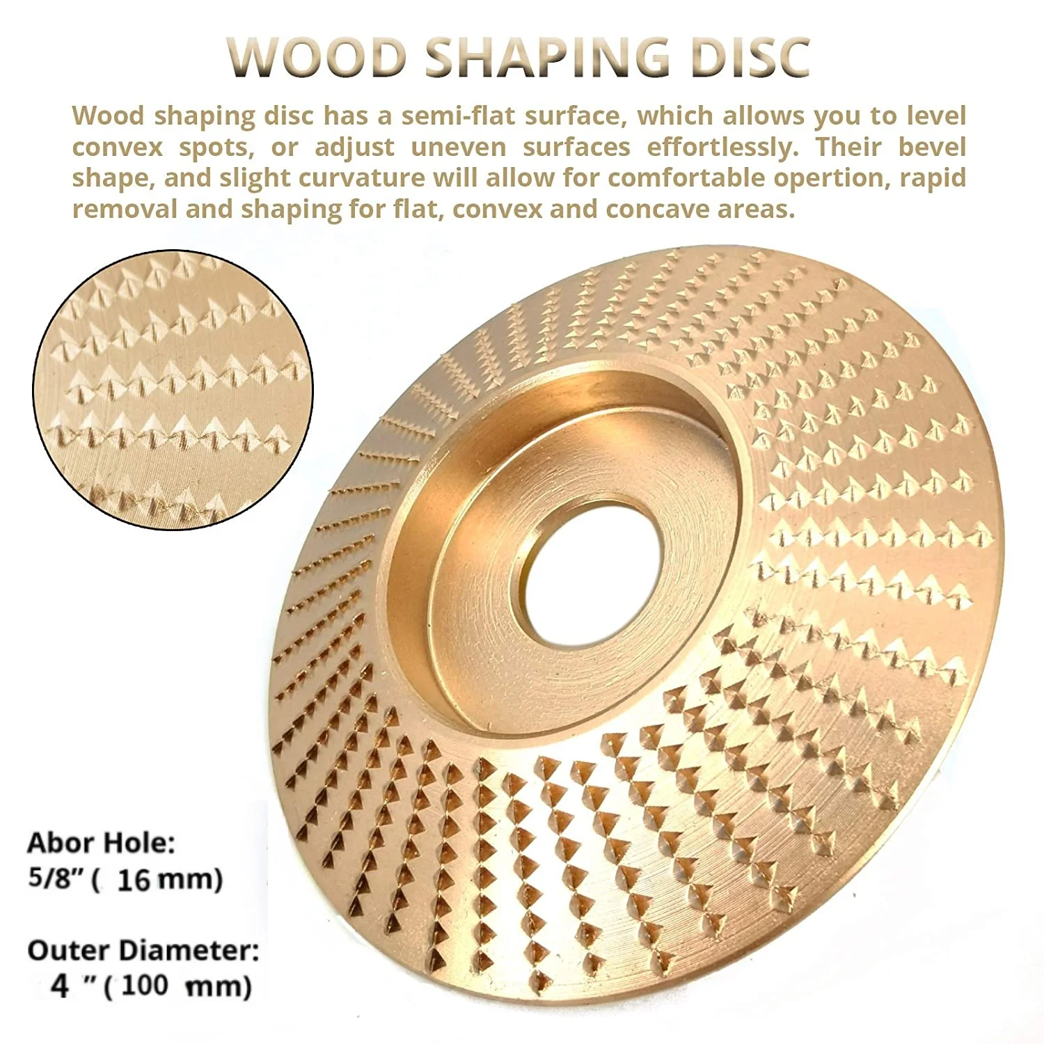 Juego de discos de tallado de amoladora angular de 7 piezas y 4 pulgadas para disco de cadena de amoladora angular, disco de molienda moldeador de madera, disco de aleta de lijado