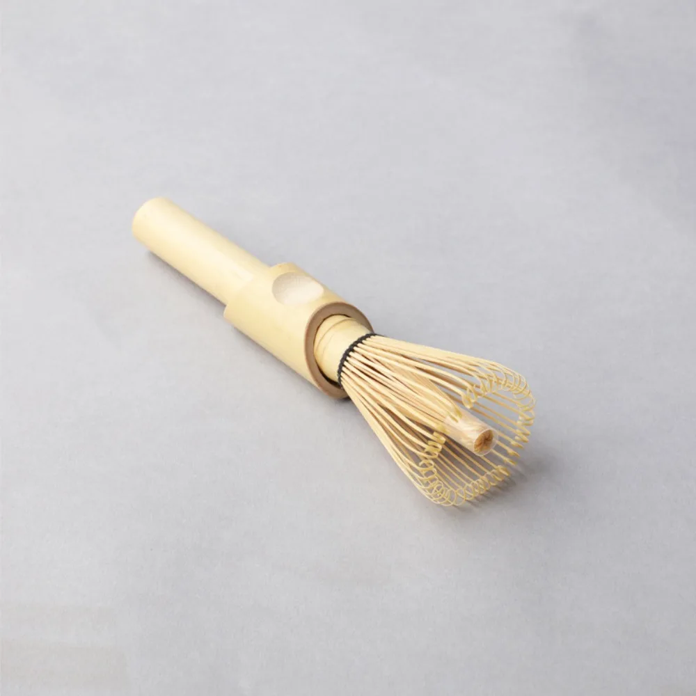 Japanese Style Matcha Whisk with Long Handle Portable Handmade Matcha Powder Brush Tool Traditional Stirring Brush
