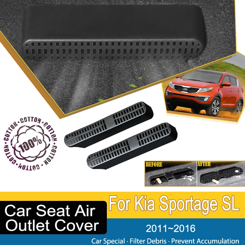 

Car Air Condition Vent Cover For Kia Sportage SL 2011~2016 Anti-Clogging Under Seat Mouldings Outler Film Trims Auto Accessories