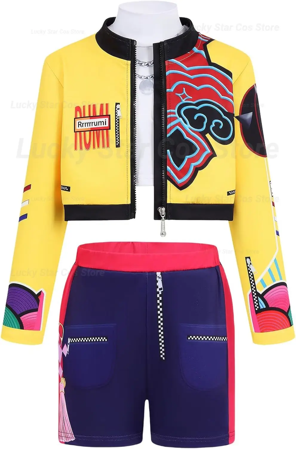 2025 فانتازيا فتاة K-Pop شيطان الصيادين زي الأطفال تأثيري البوب المغني رومي زوي ميرا مجموعة ملابس مهرجان الاطفال الملابس #6