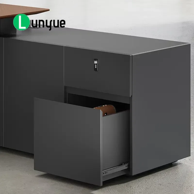 Modern Luxury L Shaped Executive Desk with Drawers Modular CEO Manager Workbench for Commercial Office Furniture High End