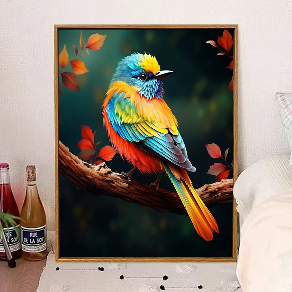لوحة GATYZTORY بالأرقام على قماش الطيور الحيوانات للمبتدئين صور بالأرقام علامات ملونة صورة رسم ديكور المنزل