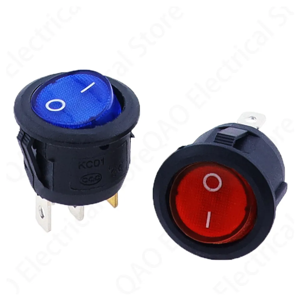 1PCS 12v led switch 20A 12V Light Switch Power Switch Car button lights ON/OFF 3pin Round Rocker Switch