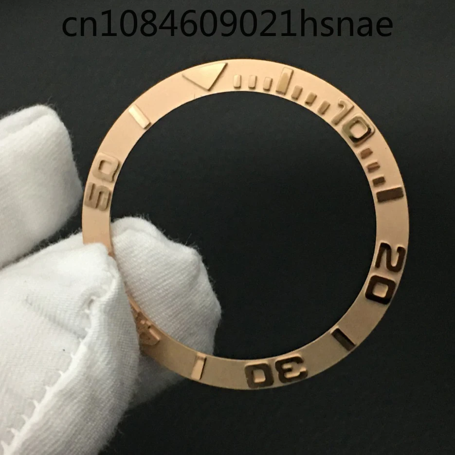 Watch accessories 38mm ceramic ring SUB convex rose gold ring case