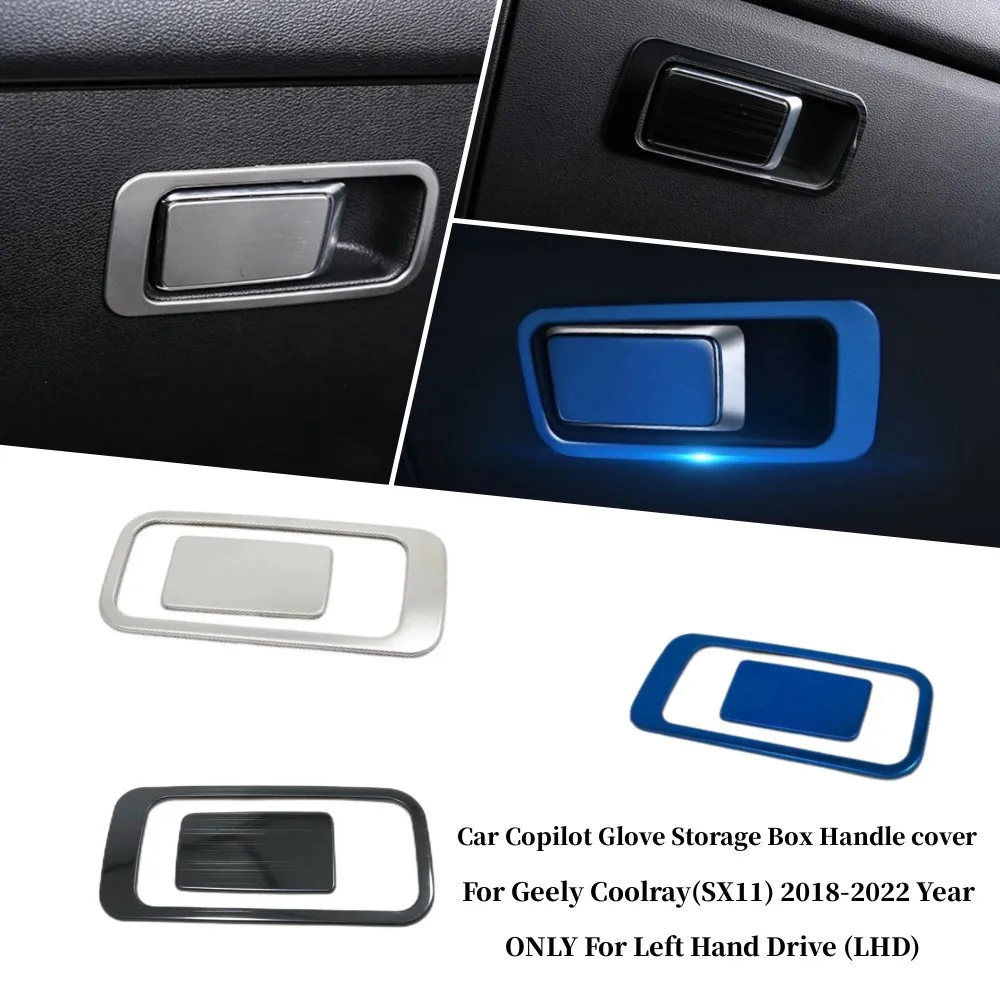 

For Geely Coolray SX11 2018-2022 Car Copilot Glove Storage Box Handle Sticker Trim Interior Decoration Car Styling Accessories