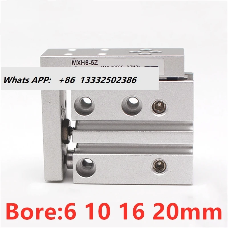 MXH SMC نموذج جديد MXH6/10/16/20 اسطوانة الشريحة المدمجة السكتة الدماغية الهوائية: 5 10 15 20 25 30 40 50 60Z مكبس M5 * 0.8 مزدوج المفعول #1