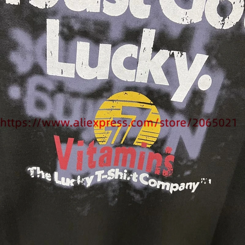 Washed I Did Nothing I Just Got Lucky T-shirt Men Women Top Quality Heavy Fabric 2024ss Tees T Shirt