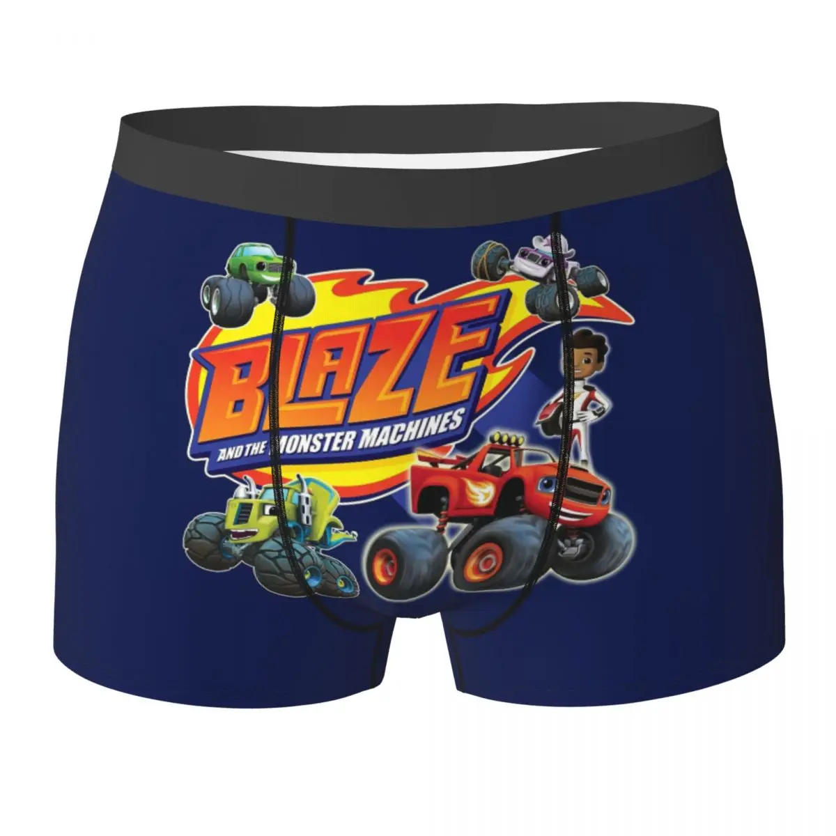 

Трусы-боксеры, шорты Blaze And The Monster Machines, трусики для экипажа, мужское вентилируемое нижнее белье для Homme, мужские подарки бойфренду