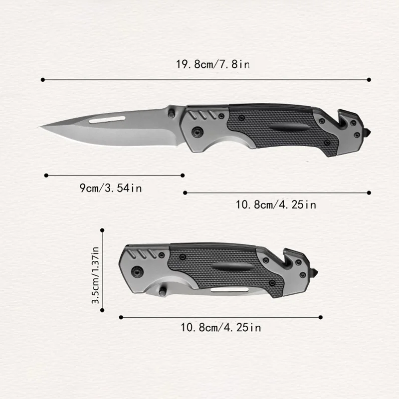 Outdoor Stainless Steel Folding Multifunctional Knife Camping Outdoor Tactical EDC Pocket Knives Hardness Survival Self-defense