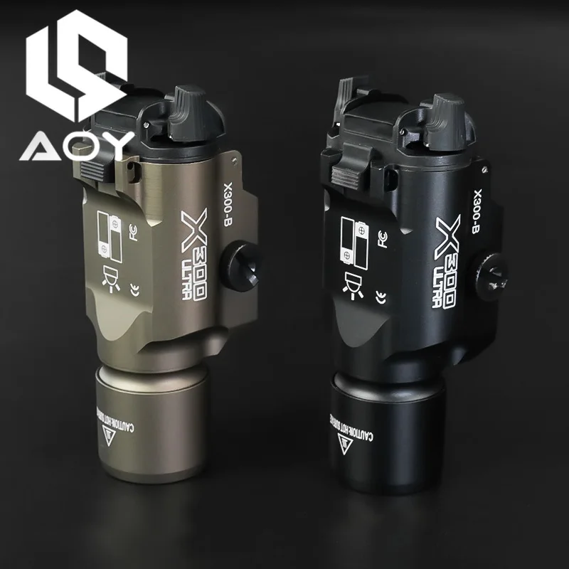 X300 LED Flashlight Tactics Metal SF X300-B X300B 1000LM Strobe Weapons Scout Light White LED For Gloc Pistol Hanging 20mm Rail