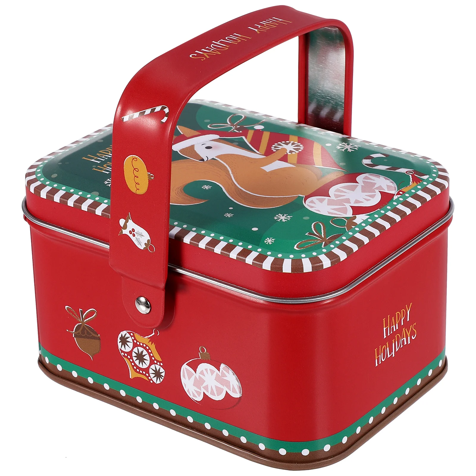 Christmas Gift Box Biscuit Sweet Container Cupcake Candy Storage Holder Tins Candies Cookie Jar