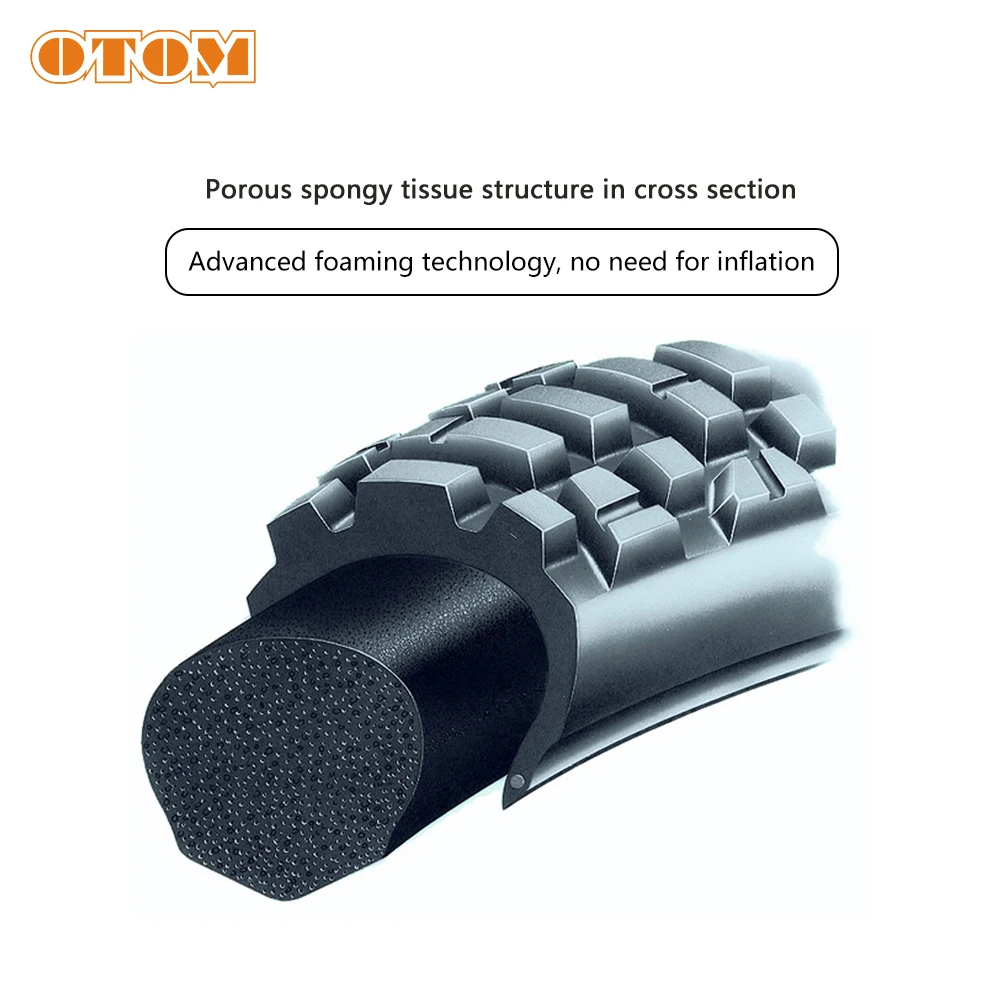 OTOM Motorcycle Mousse Tube Inner Tubes Sponge Tire Tyre For KTM HONDA YAMAHA KAWASAKI SUZUKI GasGas ATV UTV Dirt Bike Universal