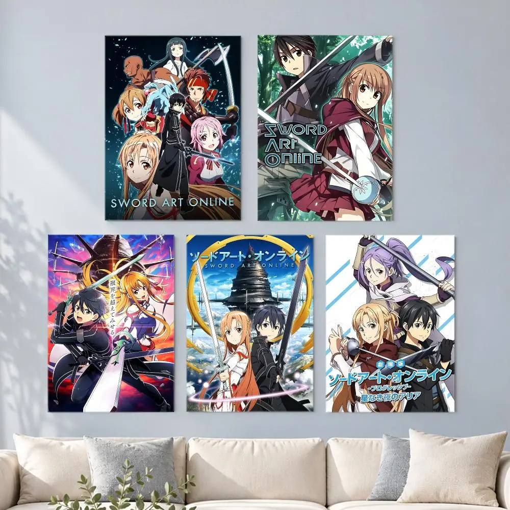 anime Sword Art Online Poster HD Poster Printing Self Adhesive Poster for Living Room Bedrooms Home Decor Gift