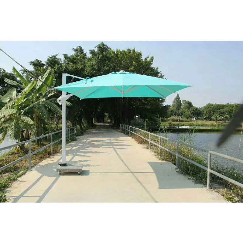 

Aluminum Large Sunshade Outdoor Double Canopy 3m Two Heads Patio Umbrella