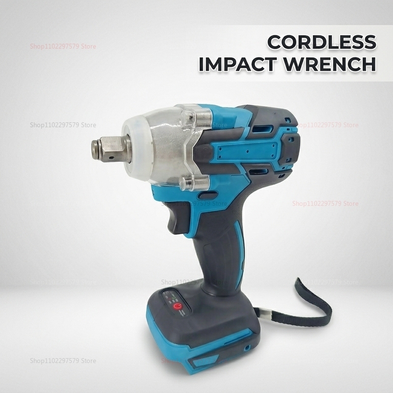  Cordless Brushless Impact Wrench 520Nm High Torque 18V Electric Power Wrench Portable Handheld Tool for Tire Changing Furniture 