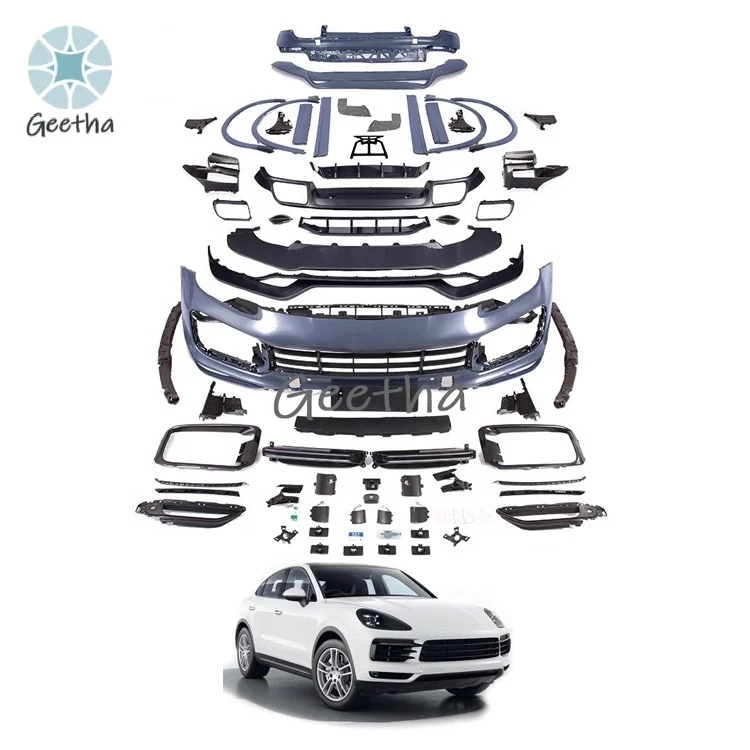 

For Factory Sales 9Y0.1 9YA Upgrade Turbo+TKT Style Front Rear Bumper Daytime Running Lights Body Kit for Porsche Cayenne 2018-2