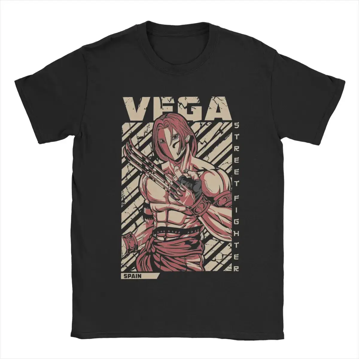 Men Vega Streets Fighters T Shirt Game 100% Cotton Clothing Creative Short Sleev