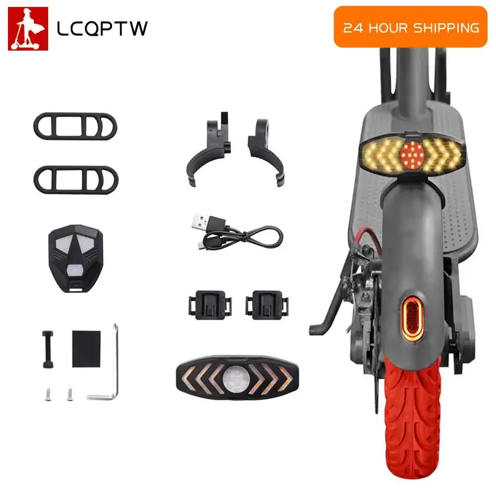 

Световой сигнал поворота, безопасная светодиодная лампа для электрического скутера Xiaomi MI3 M365 1S Pro2, крыло, беспроводной пульт дистанционного управления, перезаряжаемый через USB