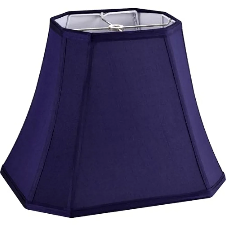 Square Lamp Shade Cut Corner Octagonal Lampshade Replacement, for Medium Table Lamps and Floor Lamp, Natural Fau Silk Modern Ha