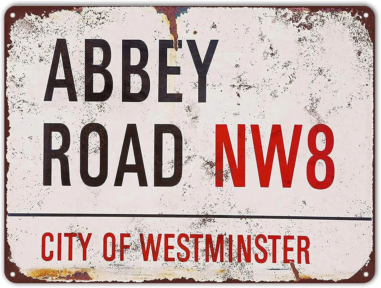 Abbey Road – panneau métallique de Style Vintage, décoration murale, Garage, boutique, bar, salon, étain d'art