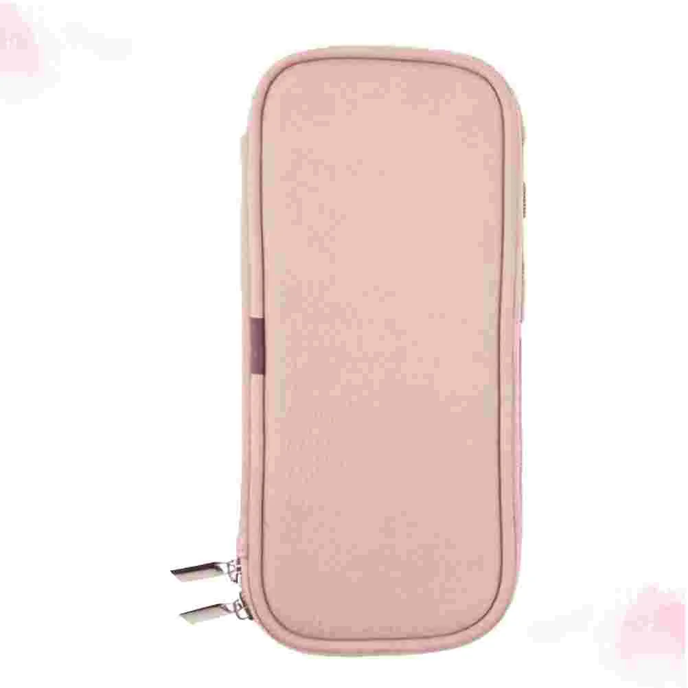 PU Cosmetics Brush Bag Makeup Brush Storage Bag Tool Kit Organizer Makeup Brush Pouch for Women (Pink)