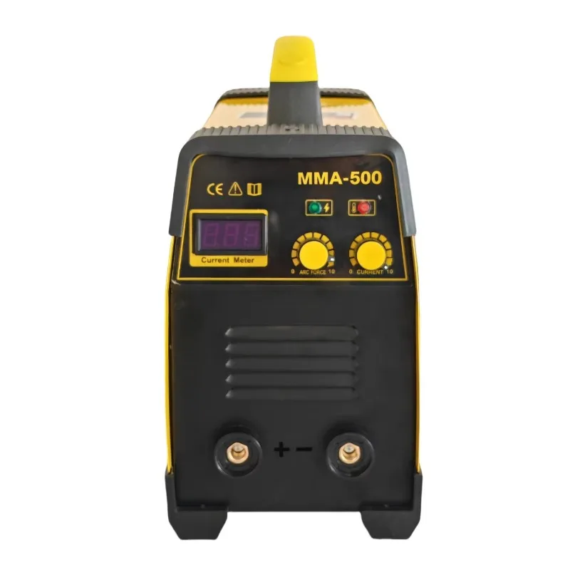 Saldatore manuale ad arco 500A Cavi da 1,8 m Ciclo di lavoro al 60% Motore 220 V CC per componenti motore principali IGBT portatili da costruzione