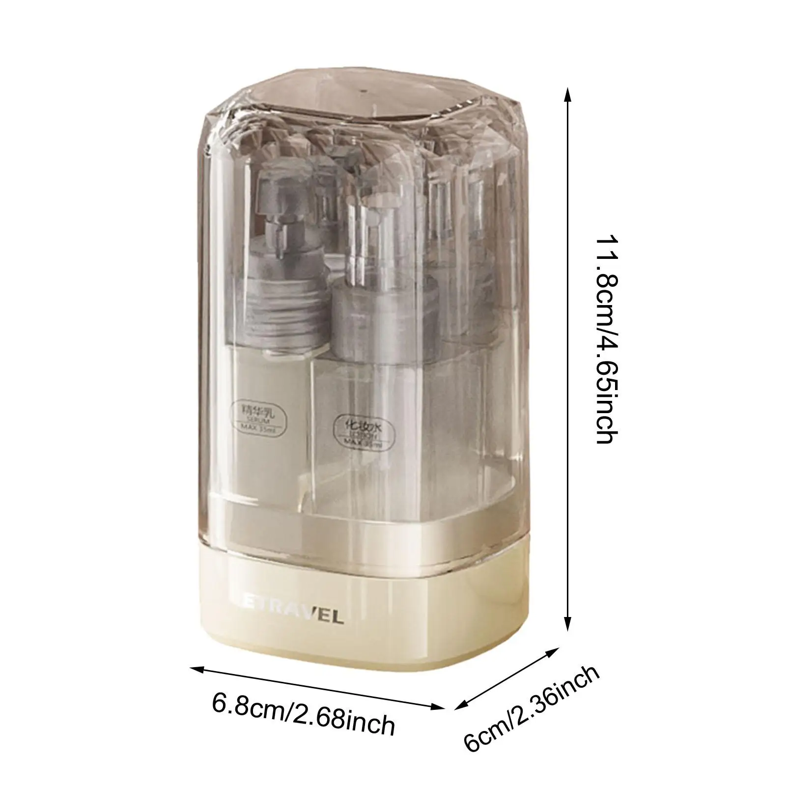 4-teiliges Reiseflaschen-Set, auslaufsichere Flüssigkeitsbehälter mit Aufbewahrungsbox, Reisezubehör für Haarspülung, Bad, Duschgel
