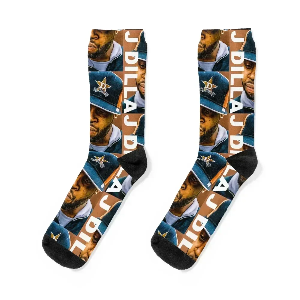 

j dilla print art Socks Soccer custom sports sports and leisure Rugby Women Socks Men's