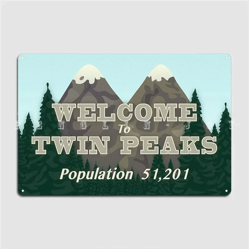 Welcome To Twin Peaks Sign Metal Plaque Poster Club Wall Personalized Plaques Tin Sign Poster