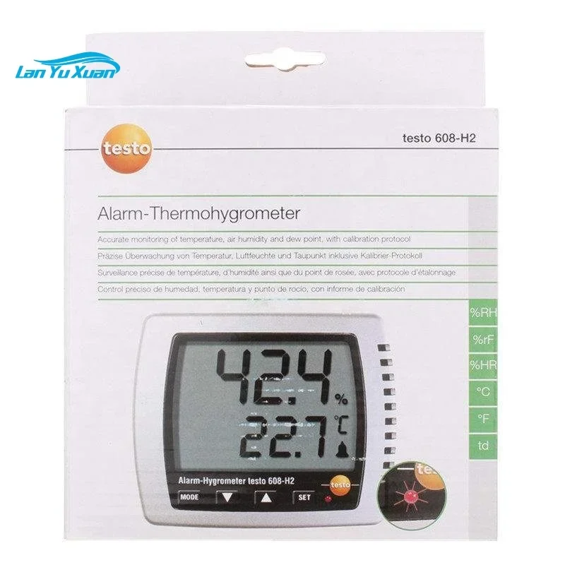 Original And Brandnew Testo 608 H2 Digital Thermo Hygrometer With LED Alarm  Dew Point Test