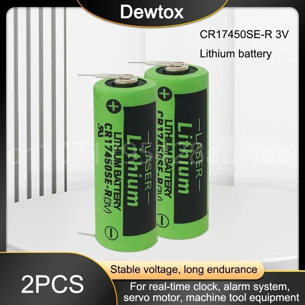 2PCS 3V 2500mAh CR17450SE-R A98L-0031-0012 Lithium Battery A98L-0031-0012 A02B-0200 CR17450 with Leg