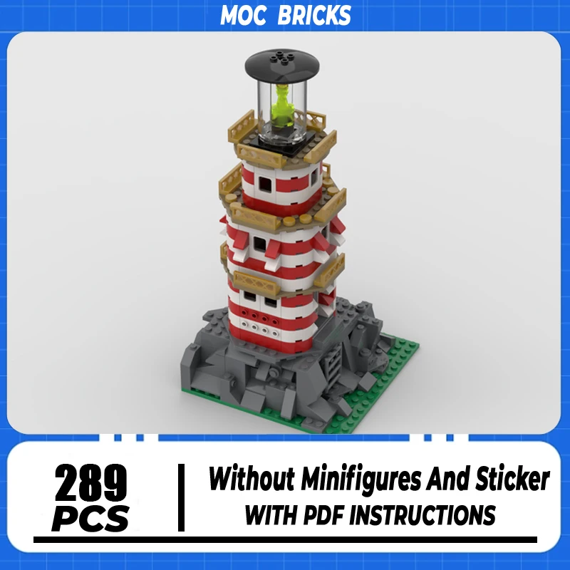 Street View Model Moc Building Blocks Lighthouse Model Technology Brick DIY Assembly Construction Toy Holiday Gifts