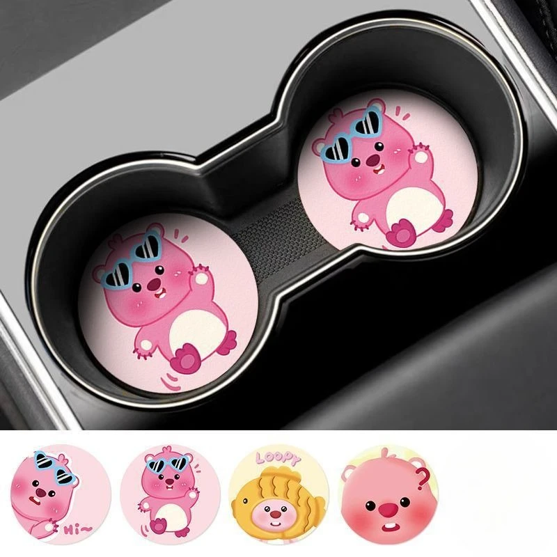 Loopy Creative Cartoon Car Coaster for Boys and Girls Car Interior Decoration High-Value Non-Slip Storage Mat Gift Wholesale view 3