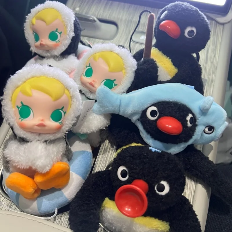 

Популярная серия Popmart Genuine Molly X Pingu Happy Fishing: Слепая коробка-сюрприз, плюшевая подвеска из винила, декоративный подарок