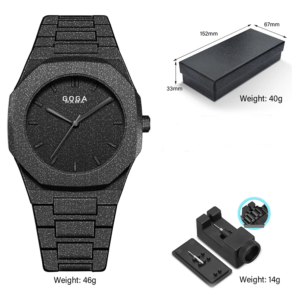 New Product Launch Classic Brand Black PC Plastic Strap Waterproof Quartz Watch for Men and Women Leisure Sports Clock