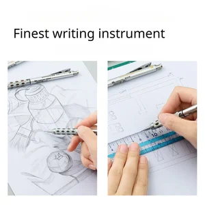 Lápis de elaboração mecânica Pentel, lápis de elaboração mecânica, aperto metálico cinzelado, ponta retrátil para escrita técnica, 1000, 0.3mm, 0.5mm, 0.7mm, 1Pc 10 principais vendas 1000 canetas - №10