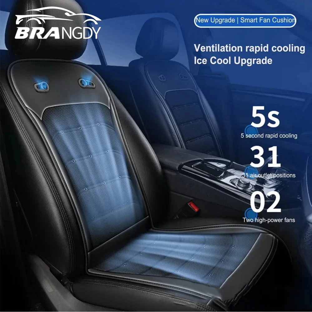 Cooling Car Seat Cushion DC 12V/24V Car Summer Cool Air Seat Cover With 24 air outlets Universal Air Conditioned Seat Cover