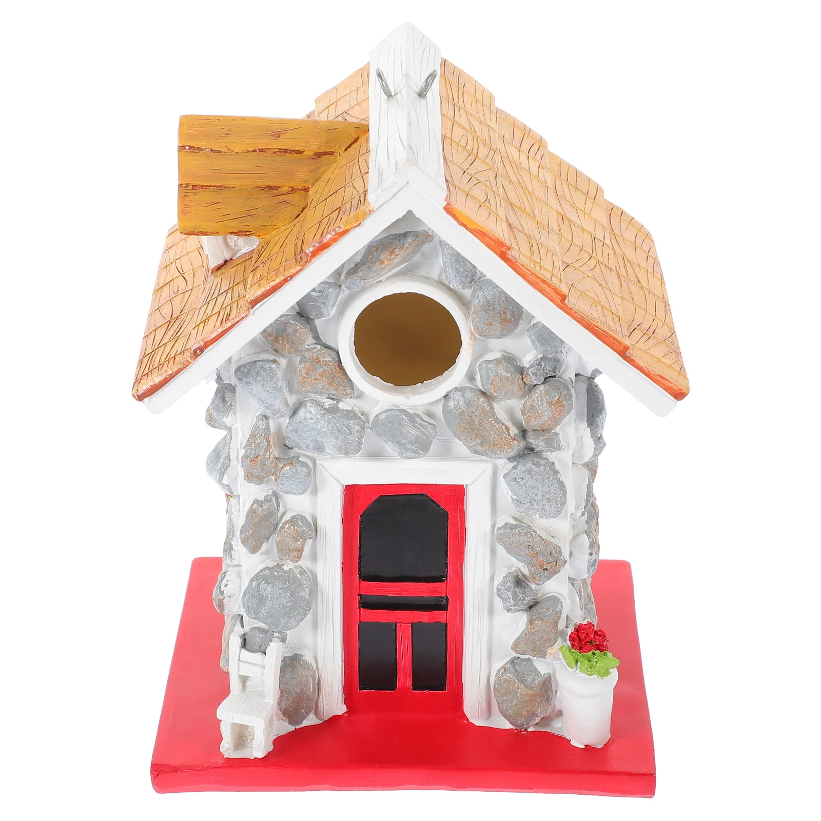 

Heavy Duty Stone Resin Bird House Hanging Garden Nest Outdoor Resin Bird Nest Decoration Garden Decoration Park Ornament