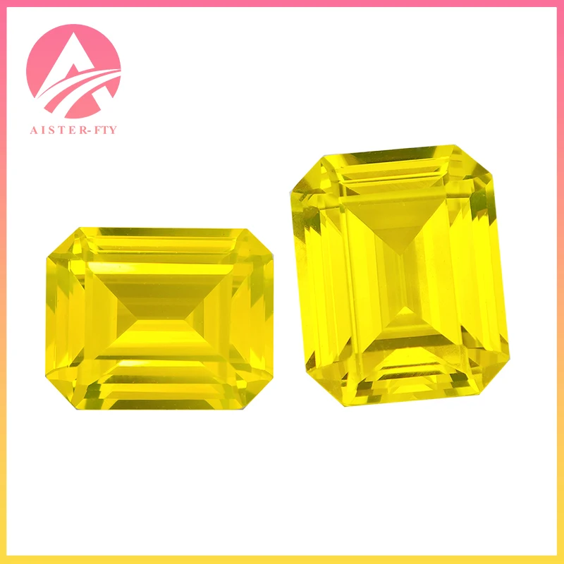 

НОВЫЕ Yttrium алюминиевый гранат желтого цвета, свободные драгоценные камни, лабораторные бриллианты, изумрудная огранка, камни YAG для изготовления ювелирных изделий