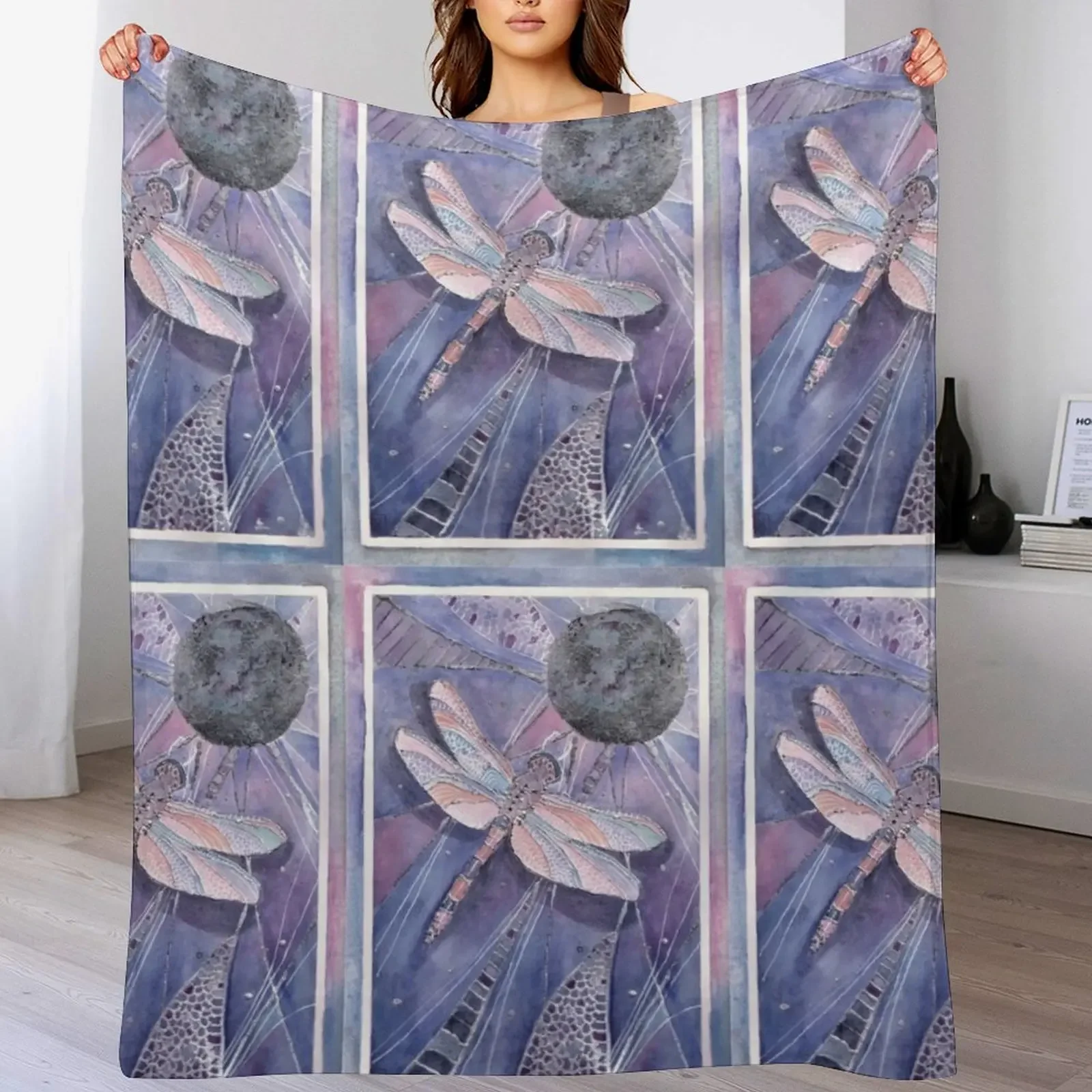 

Fly me to the moon Throw Blanket Stuffeds Vintage Luxury Designer Blankets