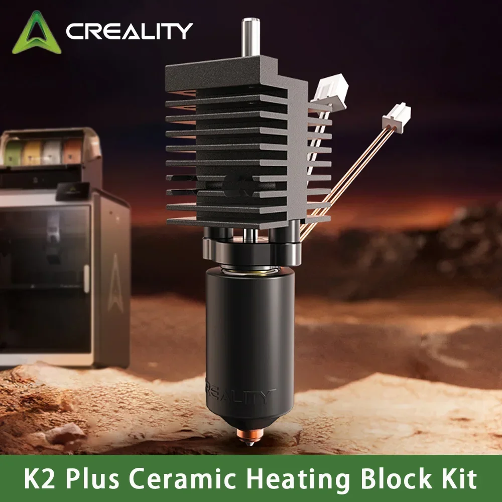 Creality K2 Plus Kit de bloc chauffant en céramique Buse d'échange rapide originale 350 ° Pièces d'imprimante 3D de mise à niveau de résistance à haute température C