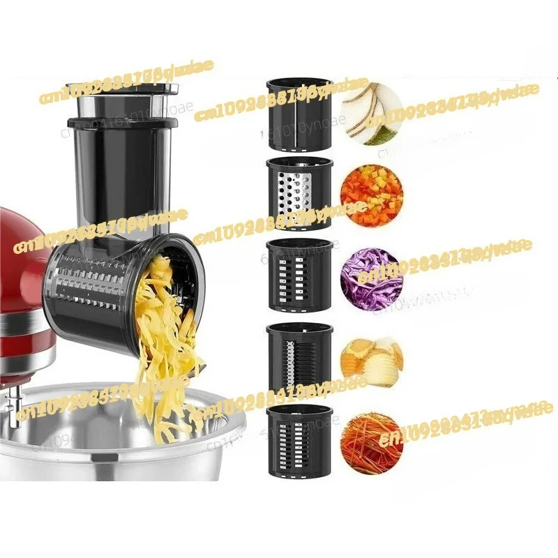 

For all KitchenAid Stand Mixe Slicer Shredder Attachment with 5 Blades, Large Feed Chute Cheese Grater Attachment
