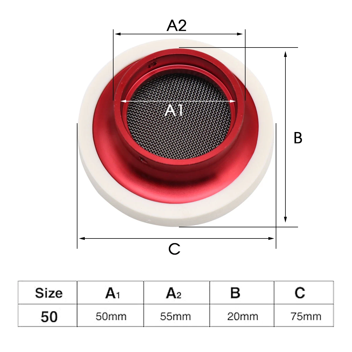 ZS Racing 50/55mm Carburetor Air Filter Cup W/NET Velocity Stacks CNC Aluminium Alloy Funnel Trumpet FIT 21-34MM Carburetors
